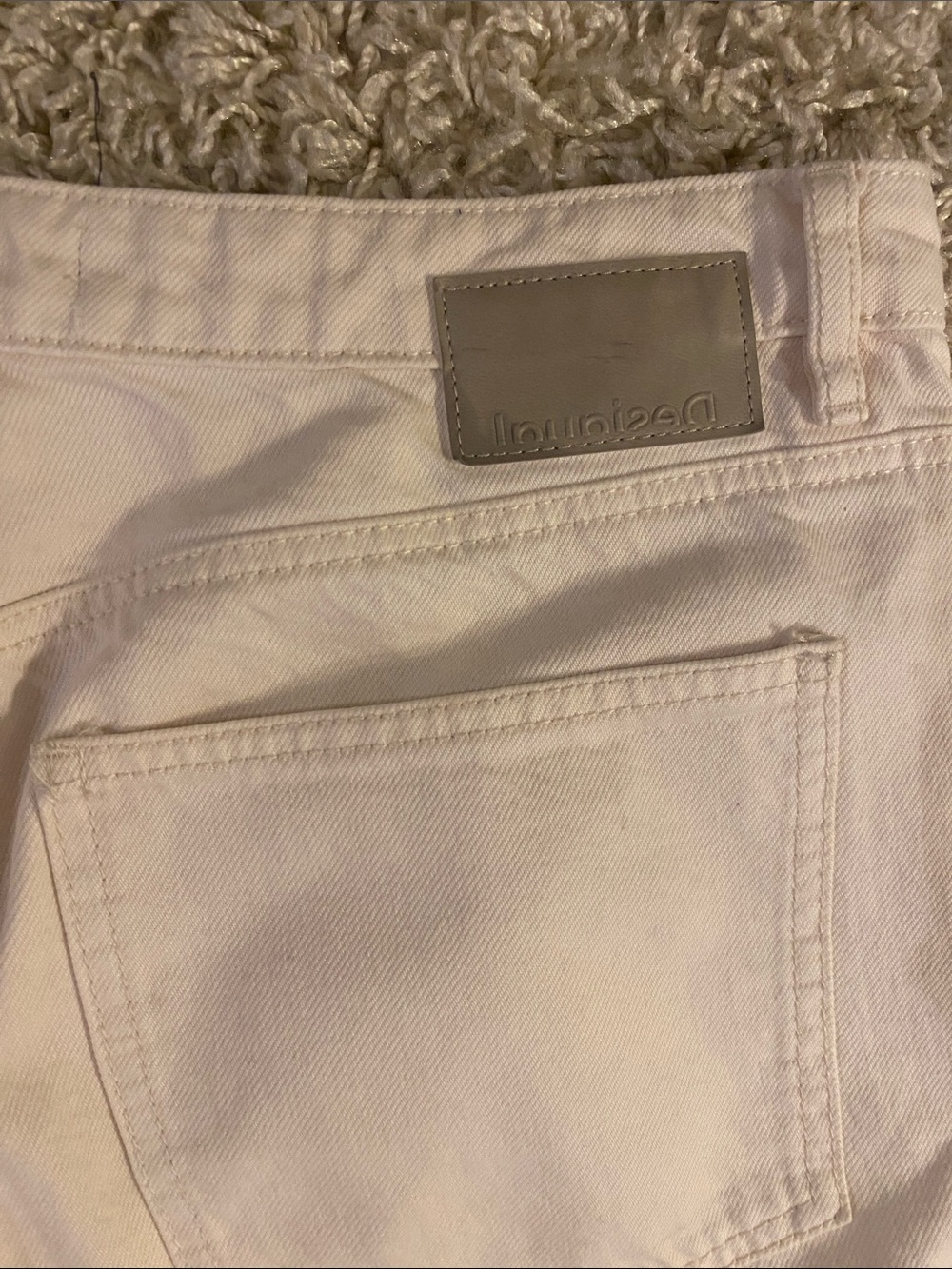 Desigual Cream Straight Leg Jeans 44 - Picture 5 of 5